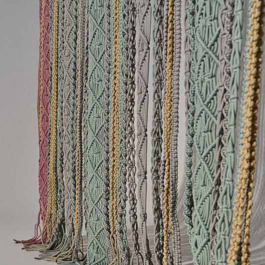Grande Nude Macramé Curtain – Handcrafted Architectural Textile Backdrop