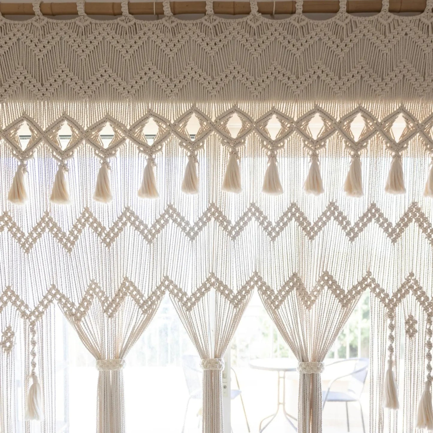 Grand Artisan Macramé Backdrop – Statement Hand-Knotted Cotton Wall Art & Room Divider