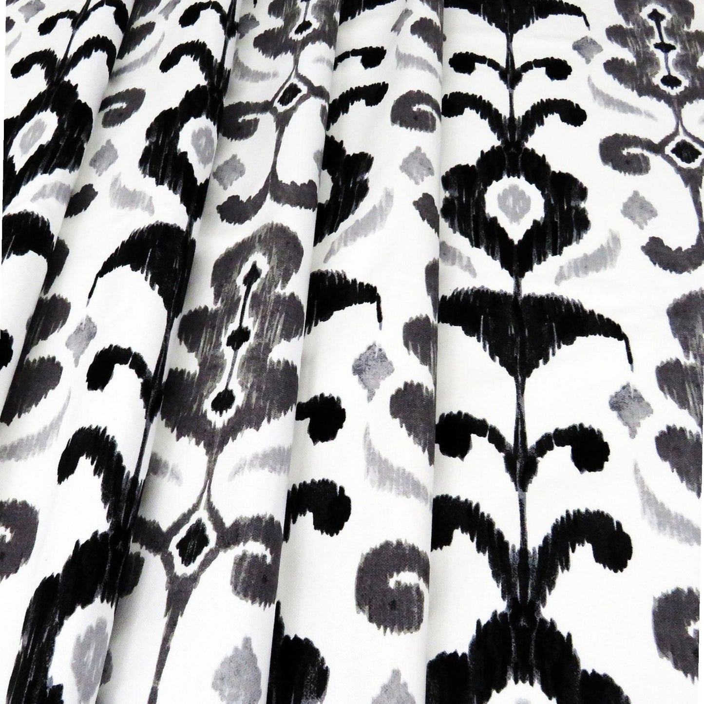 Monochrome Graphic Blackout Panels – Minimalist Charcoal and Grey Patterned Drapes