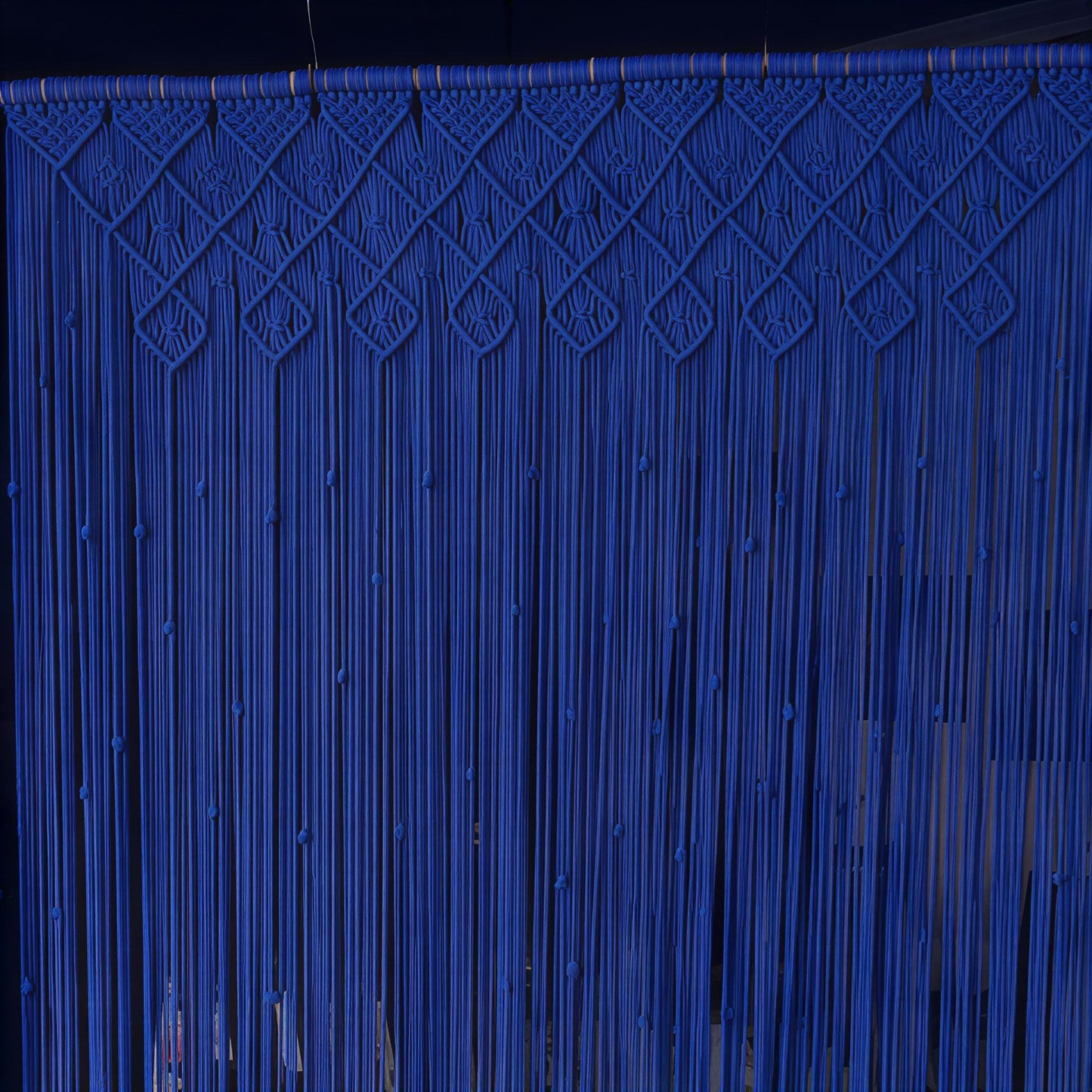 Artisan Macramé Curtain – Hand-Knotted Bohemian Cotton Drape