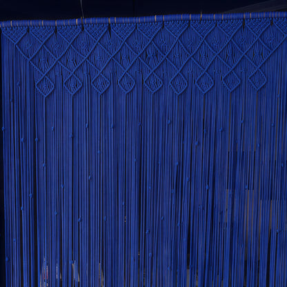 Artisan Macramé Curtain – Hand-Knotted Bohemian Cotton Drape