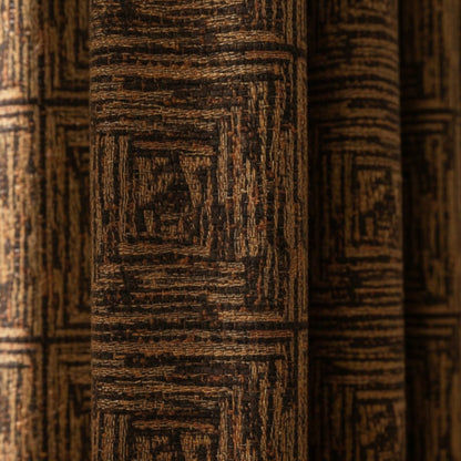 Honey Copper Blackout Panels – Artisan Textured Light Blocking Drapes in Warm Tones