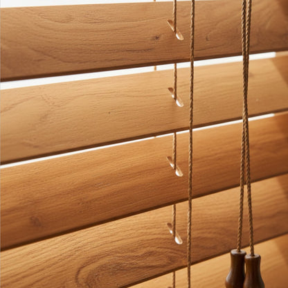 Honey Oak Wooden Curtains – Natural Hardwood Venetian Blinds