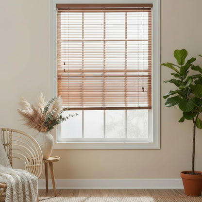 Natural Wood Venetian Blinds – Precision Horizontal Privacy Shades